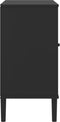 vidaXL - Dressoir - SENJA - 80x40x80 - cm - rattan - look - massief - grenenhout - zwart