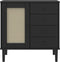 vidaXL - Dressoir - SENJA - 80x40x80 - cm - rattan - look - massief - grenenhout - zwart