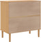 vidaXL - Dressoir - SENJA - 80x40x80 - cm - rattan - look - massief - grenenhout - bruin