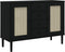 vidaXL - Dressoir - SENJA - rattan-look - 112x40x80 - cm - grenenhout - zwart