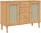 vidaXL - Dressoir - SENJA - rattan-look - 112x40x80 - cm - grenenhout - bruin