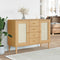 vidaXL - Dressoir - SENJA - rattan-look - 112x40x80 - cm - grenenhout - bruin