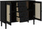 vidaXL - Dressoir - SENJA - rattan-look - 112x40x80 - cm - grenenhout - zwart