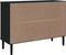 vidaXL - Dressoir - SENJA - rattan-look - 112x40x80 - cm - grenenhout - zwart