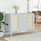 vidaXL - Dressoir - SENJA - rattan-look - 112x40x80 - cm - massief - grenenhout - wit