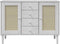 vidaXL - Dressoir - SENJA - rattan-look - 112x40x80 - cm - massief - grenenhout - wit