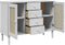 vidaXL - Dressoir - SENJA - rattan-look - 112x40x80 - cm - massief - grenenhout - wit