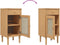 vidaXL - Dressoir - SENJA - rattan-look - 80x35x80 - cm - massief - grenenhout - bruin