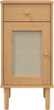 vidaXL - Dressoir - SENJA - rattan-look - 80x35x80 - cm - massief - grenenhout - bruin