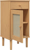 vidaXL - Dressoir - SENJA - rattan-look - 80x35x80 - cm - massief - grenenhout - bruin