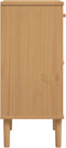 vidaXL - Dressoir - SENJA - rattan-look - 80x35x80 - cm - massief - grenenhout - bruin