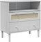 vidaXL - Dressoir - SENJA - rattan-look - 80x40x80 - cm - massief - grenenhout - wit