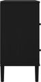 vidaXL - Dressoir - SENJA - rattan-look - 80x40x80 - cm - massief - grenenhout - zwart