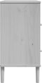 vidaXL - Dressoir - SENJA - rattan-look - 80x40x80 - cm - massief - grenenhout - wit