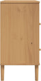vidaXL - Dressoir - SENJA - rattan-look - 80x40x80 - cm - massief - grenenhout - bruin