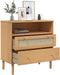 vidaXL - Dressoir - SENJA - rattan-look - 80x40x80 - cm - massief - grenenhout - bruin
