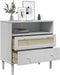 vidaXL - Dressoir - SENJA - rattan-look - 80x40x80 - cm - massief - grenenhout - wit