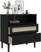 vidaXL - Dressoir - SENJA - rattan-look - 80x40x80 - cm - massief - grenenhout - zwart