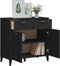 vidaXL - Dressoir - VIKEN - 80x40x80 - cm - massief - grenenhout - zwart