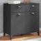 vidaXL - Dressoir - VIKEN - 80x40x80 - cm - massief - grenenhout - antracietgrijs