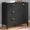 vidaXL - Dressoir - VIKEN - 80x40x80 - cm - massief - grenenhout - zwart
