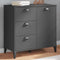 vidaXL - Dressoir - VIKEN - 80x40x80 - cm - massief - grenenhout - antracietgrijs