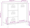 vidaXL - Dressoir - VIKEN - 80x40x80 - cm - massief - grenenhout - zwart