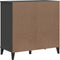 vidaXL - Dressoir - VIKEN - 80x40x80 - cm - massief - grenenhout - antracietgrijs