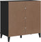 vidaXL - Dressoir - VIKEN - 80x40x80 - cm - massief - grenenhout - zwart