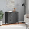 vidaXL - Dressoir - VIKEN - 80x40x80 - cm - massief - grenenhout - antracietgrijs