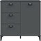 vidaXL - Dressoir - VIKEN - 80x40x80 - cm - massief - grenenhout - antracietgrijs