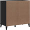 vidaXL - Dressoir - VIKEN - 80x40x80 - cm - massief - grenenhout - zwart
