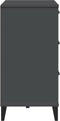 vidaXL - Dressoir - VIKEN - 80x40x80 - cm - massief - grenenhout - antracietgrijs