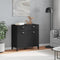 vidaXL - Dressoir - VIKEN - 80x40x80 - cm - massief - grenenhout - zwart