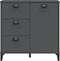 vidaXL - Dressoir - VIKEN - 80x40x80 - cm - massief - grenenhout - antracietgrijs