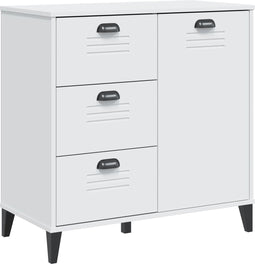vidaXL - Dressoir - VIKEN - 80x40x80 - cm - massief - grenenhout - wit