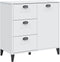 vidaXL - Dressoir - VIKEN - 80x40x80 - cm - massief - grenenhout - wit