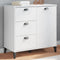 vidaXL - Dressoir - VIKEN - 80x40x80 - cm - massief - grenenhout - wit