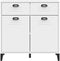 vidaXL - Dressoir - VIKEN - 80x40x80 - cm - massief - grenenhout - wit