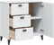 vidaXL - Dressoir - VIKEN - 80x40x80 - cm - massief - grenenhout - wit