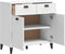 vidaXL - Dressoir - VIKEN - 80x40x80 - cm - massief - grenenhout - wit