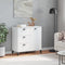 vidaXL - Dressoir - VIKEN - 80x40x80 - cm - massief - grenenhout - wit