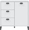 vidaXL - Dressoir - VIKEN - 80x40x80 - cm - massief - grenenhout - wit
