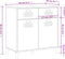 vidaXL - Dressoir - VIKEN - 80x40x80 - cm - massief - grenenhout - wit