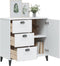 vidaXL - Dressoir - VIKEN - 80x40x80 - cm - massief - grenenhout - wit