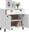 vidaXL - Dressoir - VIKEN - 80x40x80 - cm - massief - grenenhout - wit