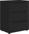 vidaXL - Dressoir - VISNES - 60x40x73 - cm - bewerkt - hout - zwart