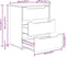 vidaXL - Dressoir - VISNES - 60x40x73 - cm - bewerkt - hout - zwart