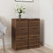 vidaXL - Dressoirs - 2 - st - 30x30x70 - cm - bewerkt - hout - bruin - eikenkleur