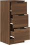vidaXL - Dressoirs - 2 - st - 30x30x70 - cm - bewerkt - hout - bruin - eikenkleur